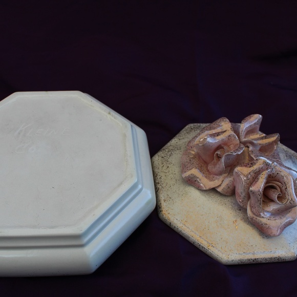 White and Pink Floral Covered Box - Picture 2 of 3